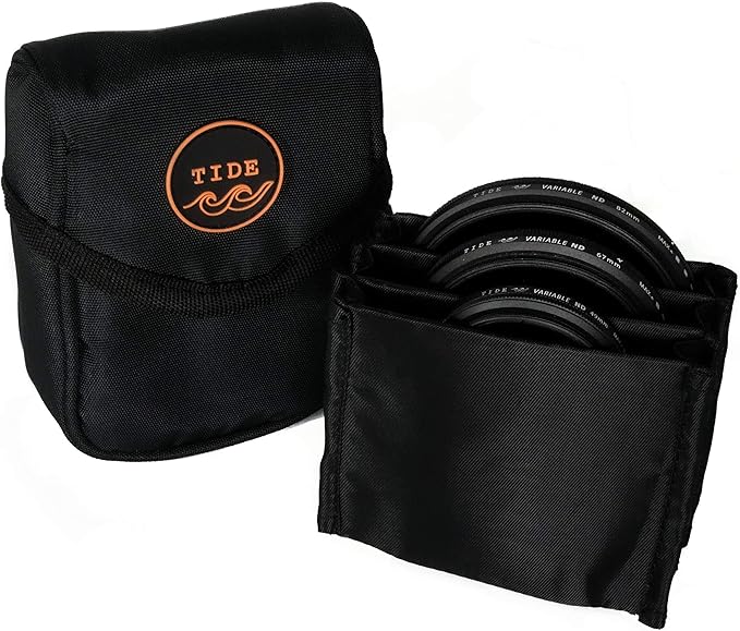 Tide Optics Filter Pouch | Holds 5 Filters Up to 86mm | Durable Protective Case Bag for Photography Camera Filters | Water & Dust Resistant…