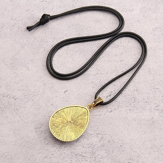 GelConnie Boho Necklaces for Women Vintage Silver Circles Long Pendant Necklace Cowgirl Sweater Necklace Adjustable Leather Choker Necklace for Women