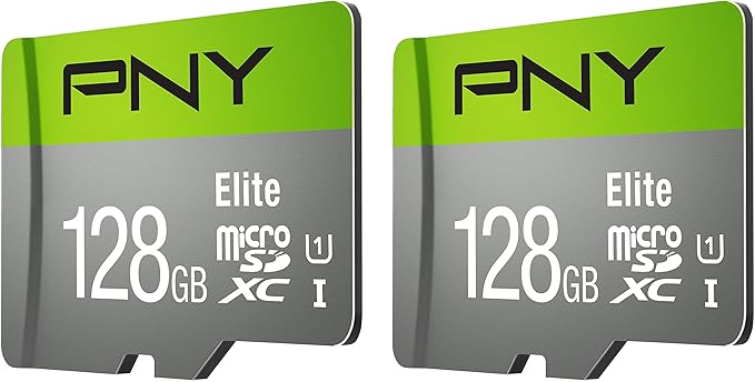 PNY 128GB & 32GB Elite Class 10 U1 microSDXC & microSDHC Card 2-Pack & 5-Pack Bundle