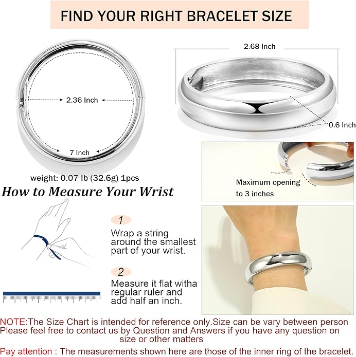 2Pcs Bangle Bracelets for Women Gold Arm Cuff 14k Gold Plated Chunky Gold Bangle Set Hinged Cuff Bracelets Trendy Arm Cuff Jewelry for Women
