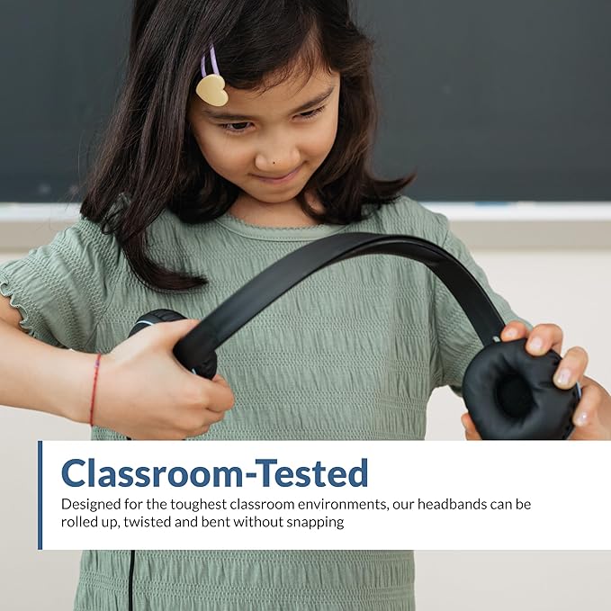 Cyber Acoustics USB Stereo Headset (AC-5008-10) – Durable, Crisp, and Clear Communication in Classrooms and at Home - 10 Pack