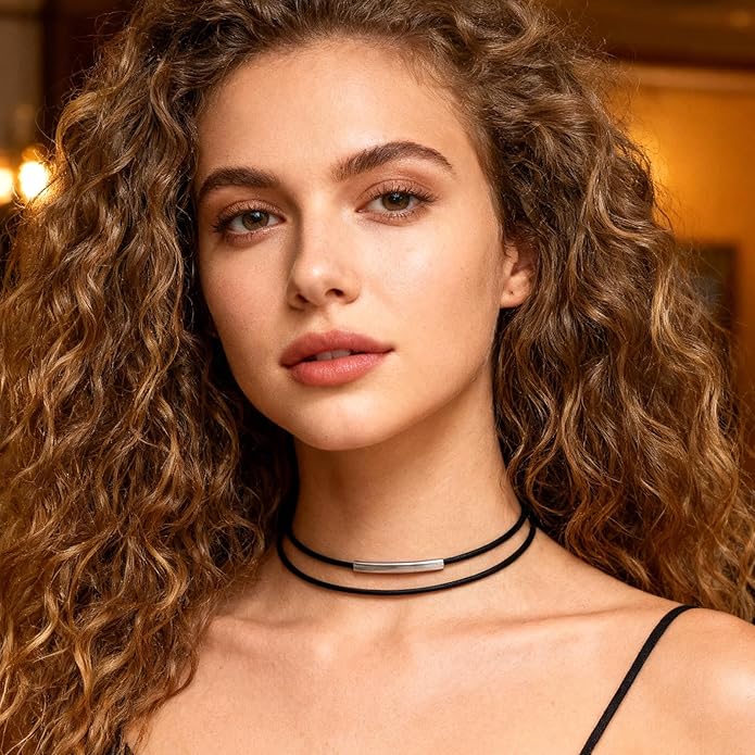 6 PCS Black Choker Necklace, Adjustable Black Velvet Choker Multiple Styles Velvet Chokers Necklaces Stylish Layered Velvets Collar Necklace for Women Daily Party Festival Gifts Decoration