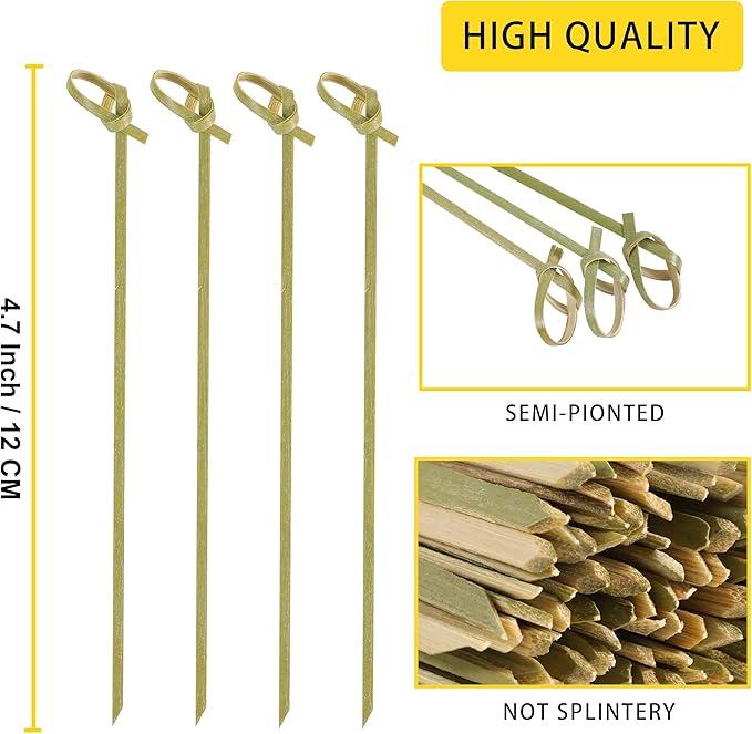 100 Pcs 12 oz Charcuterie Cups with Bamboo Skewers, Disposable Paper Appetizer Snack Holder Brown with Cocktail Picks (100 Cups + 200 Skewers)