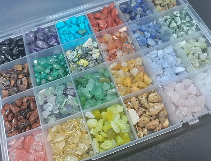 Gemstone Beads Natural Irregular Shaped Stone Chips Crystal Energy Healing Power for Jewelry Making(24 Material)