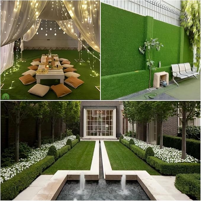 Artificial Grass Rug 5 ft x 23 ft, Synthetic Fake Grass Turf Mat for Indoor Outdoor Garden Home Decor, 0.8" Pile Height