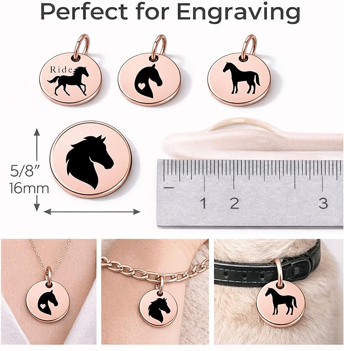 SM Design Western Charm Set of 4 – Stainless Steel Western Charms for Bracelets & Necklaces – Cowgirl, Ranch & Country Style Jewelry Charms – Western Gift for Women & Moms