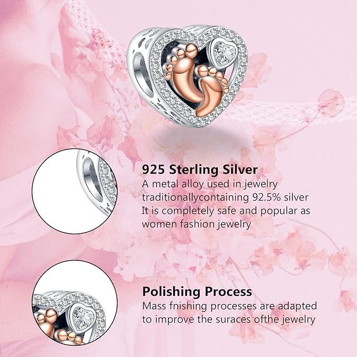 Annmors Personalized Photo Charm for Bracelet Necklaces,925 Sterling Silver Charm Love Heart Shaped Engraved Customize Picture Gift for Birthday Mother's Day Christmas,Bead Charms Jewelry for Women