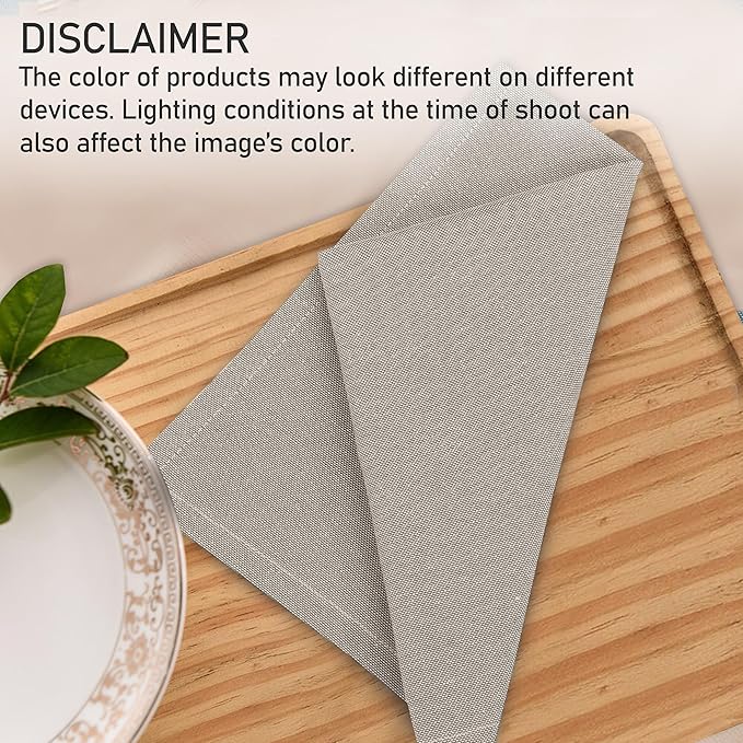 Ruvanti Cloth Napkins Set of 12, 18x18 Reusable Napkins Cloth Washable, Soft & Durable Table Napkins, Poly Cotton Fabric Dinner Napkins for Parties, Christmas, Thanksgiving, Weddings - Deep Taupe