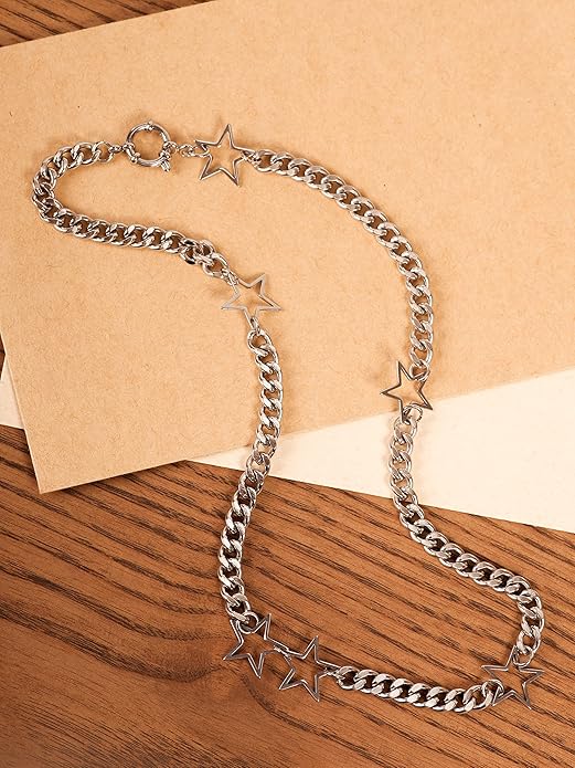 Sacina Gothic Punk Star Necklace, Star Choker, Emo Punk Grunge Y2k Necklace, Y2k Jewelry, Christmas Jewelry Gift For Women