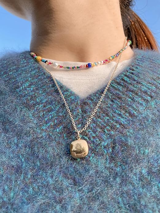 Handmade Bohemian Beaded Necklace for Women - Adjustable Layered Choker with Freshwater Pearls, Multicolor Glass Beads & 14K Gold Plated Stainless Steel, Summer Vacation Jewelry Gift
