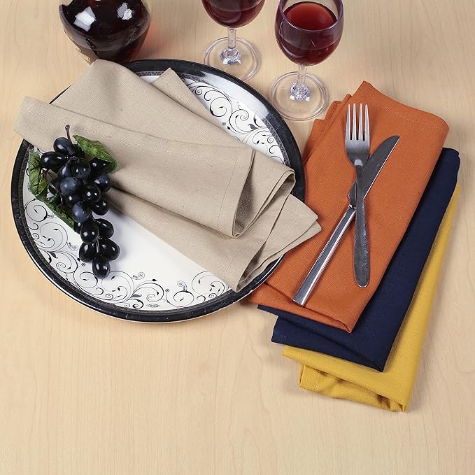 Multicolor Cloth Napkins - Set of 12 Cotton Everyday Lunch Dinner Napkin -Easter Spring Summer Fall Holiday Birthday Party Gift - Soft Washable Absorbent Reusable Napkin - 18 x18 Assoterd mullti Pack