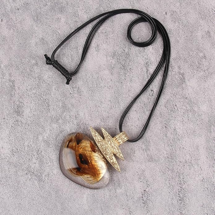 Boho Leather Necklace Women Bohemian Brown Circle Pendant Necklace Choker Long Necklaces for Women Boho Ring Large Pendant