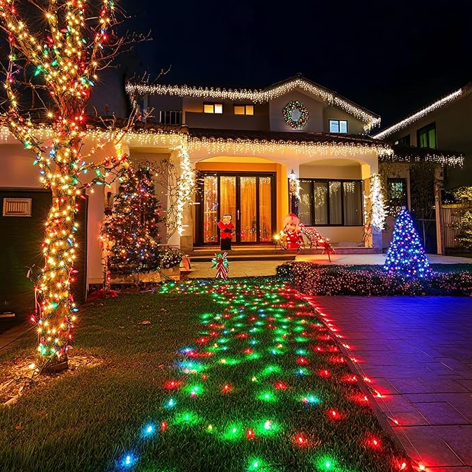 Joomer Mini Christmas String Lights - Total 39 FT 200 LED Plug-in String Light, Connectable Waterproof Fairy Lights for Indoor Outdoor Decor, Patio, Home,Christmas Decoration - Multicolor