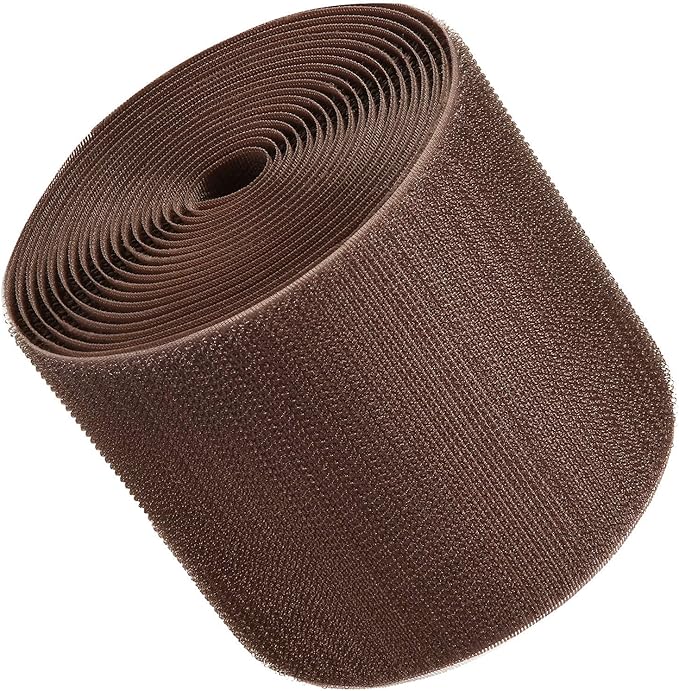 WILLBOND 2 Pack 10 ft x 3 Inch Cable Floor Strip Cable Cover Cords Carpet Protector Management Hook and Loop Tape for Wires on Floor Cords and Prevent a Trip Hazard (Brown)