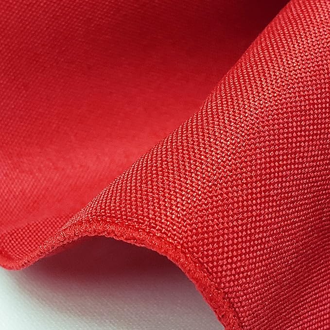 TableLinensforLess 17"x17" Polyester Cloth Napkins, Set of 12 (Holiday Red) | Easy-Care, No-Iron Finish, Superior Color Retention, Machine Washable