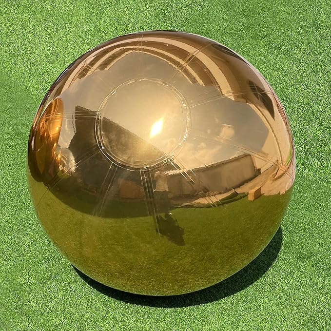 31.4in Inflatable Mirror Ball,Shiny Inflatable Ball Silver/Gold/Iridescent,PVC Hanging Large Disco Ball Decor for Party, Concerts, Stage, Wedding Decoration (1 Piece,Without Air Pump)
