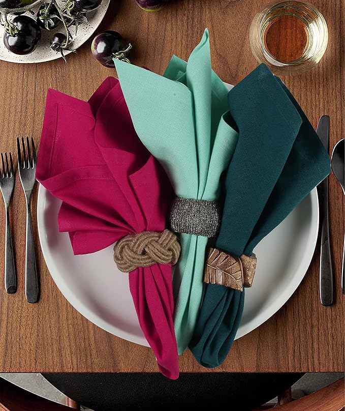 Multicolor Cloth Napkins - Set of 12 Cotton Everyday Lunch Dinner Napkin -Easter Spring Summer Fall Holiday Birthday Party Gift - Soft Washable Absorbent Reusable Napkin - 18 x18 Assoterd mullti Pack