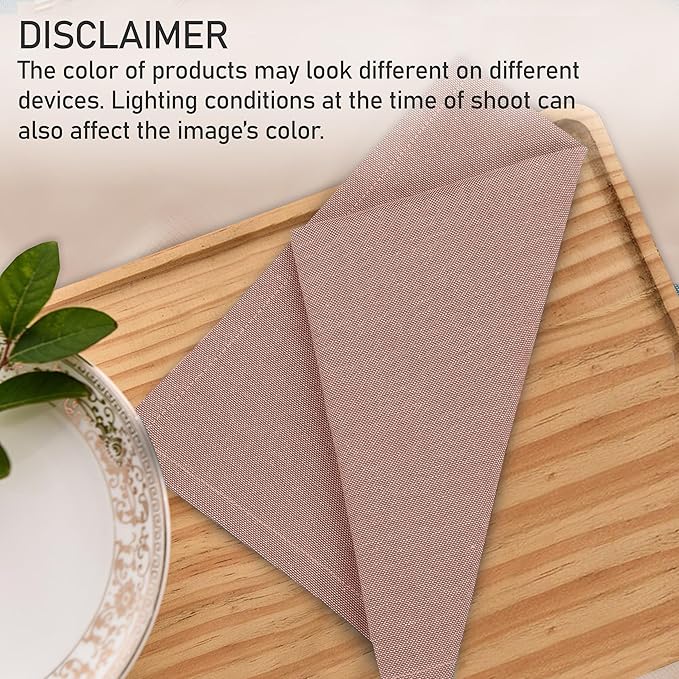 Ruvanti Cloth Napkins Set of 12, 18x18 Reusable, Cloth Washable, Soft & Durable Table Napkins, Polycotton Dinner Napkins for Parties, Christmas, Thanksgiving, Weddings -Rust Dark