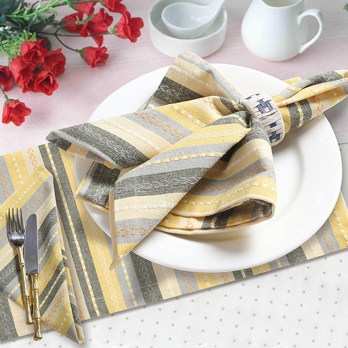 Homidate Cloth Dinner Napkins – Machine Washable Reusable Fabric Napkins for Weddings, Parties & Table Decorations