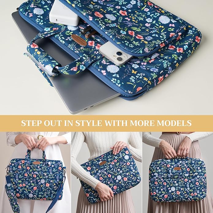 Maison d'Hermine Laptop bag with front pocket Stain and water repellent Cotton canvas
