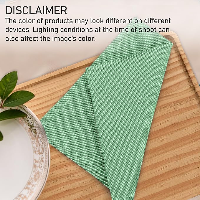 Ruvanti Cloth Napkins Set of 12, 18x18 Reusable Napkins Cloth Washable, Soft & Durable Table Napkin, Poly Cotton Fabric Dinner Napkins for Parties, Christmas, Thanksgiving, Weddings - Amazon