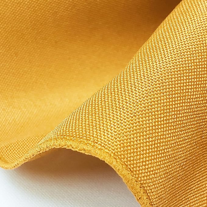 TableLinensforLess 17x17 Inch Polyester Cloth Napkins, Set of 12 (Gold)