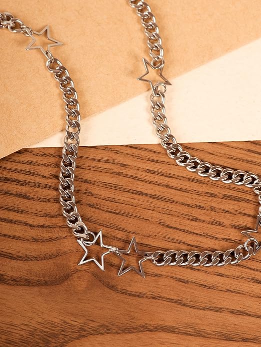 Sacina Gothic Punk Star Necklace, Star Choker, Emo Punk Grunge Y2k Necklace, Y2k Jewelry, Christmas Jewelry Gift For Women