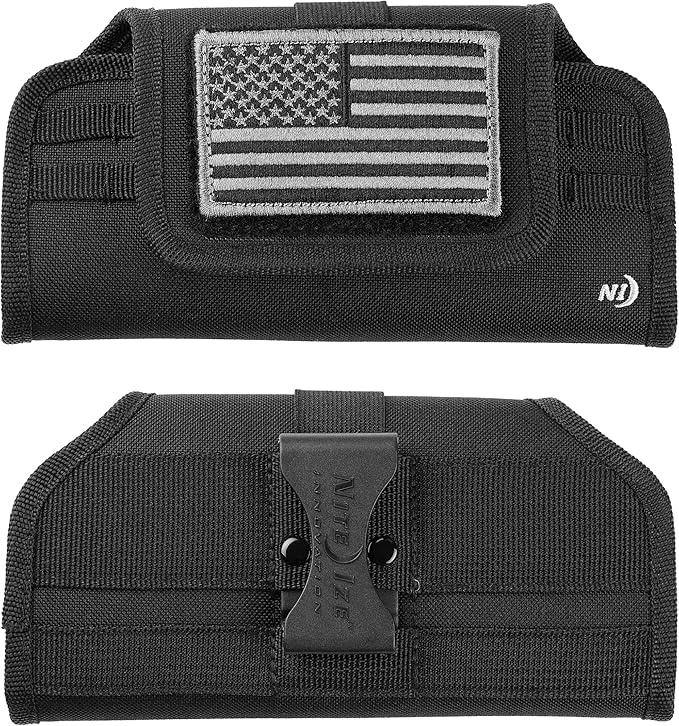Clip Case Horizontal Universal Phone Holster - XXL - USA Patch