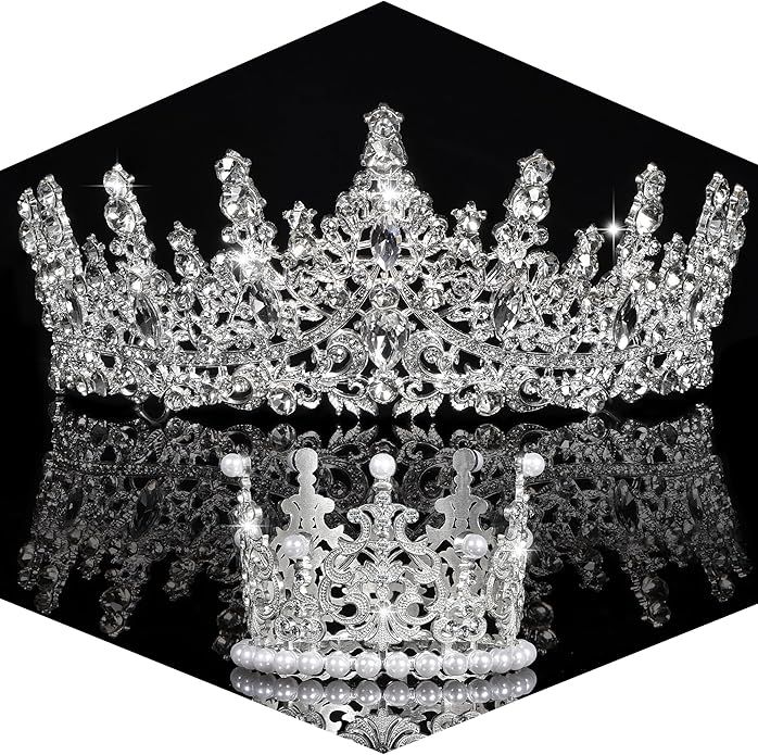 Crowns for Women - Tiaras for Women Crystal Queen Crown for Birthday Costume Party Celebration