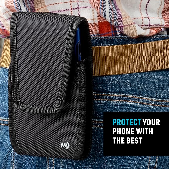 Nite Ize Clip Case Cargo Universal Rugged Phone Holster - Holster for Men's & Women's Belts - Utility Belt Pouch - Phone Accessories - XX-Large, Black