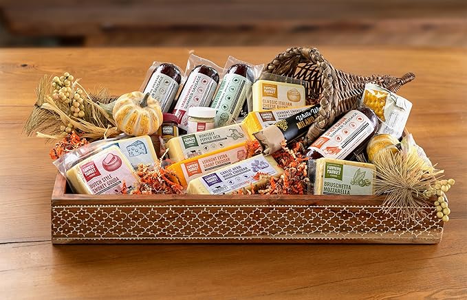 Farmers Market Gift Basket, Gluten Free, Keto, Paleo, Low Sodium, Zero Sugar, Christmas Charcuterie Board, Holiday Meat and Cheese Gift Baskets, Curated Selection