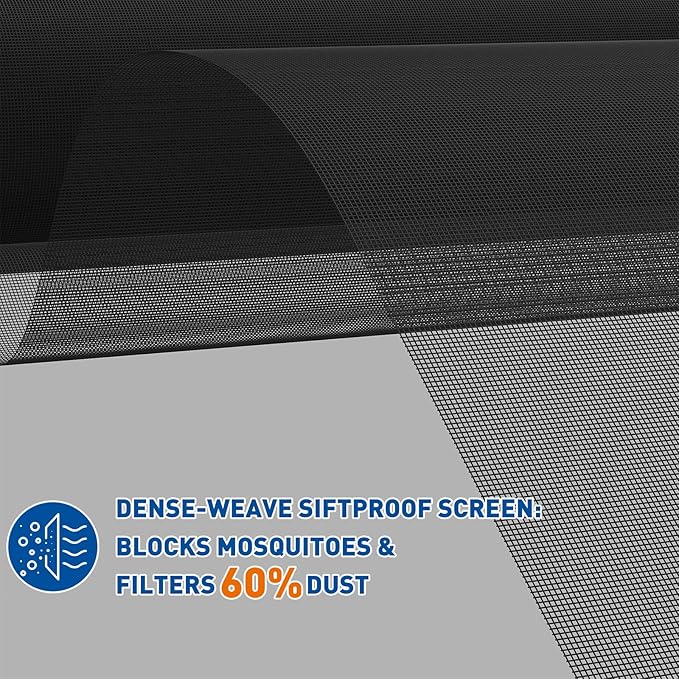 MAGZO High Density Window Screen Replacement Mesh Roll, 37.4in × 16.4ft High Definition Siftproof 32x28 Mesh Screen for Porch Doors Repair Kit, Ideal for Patio Windows, Sliding & DIY Projects