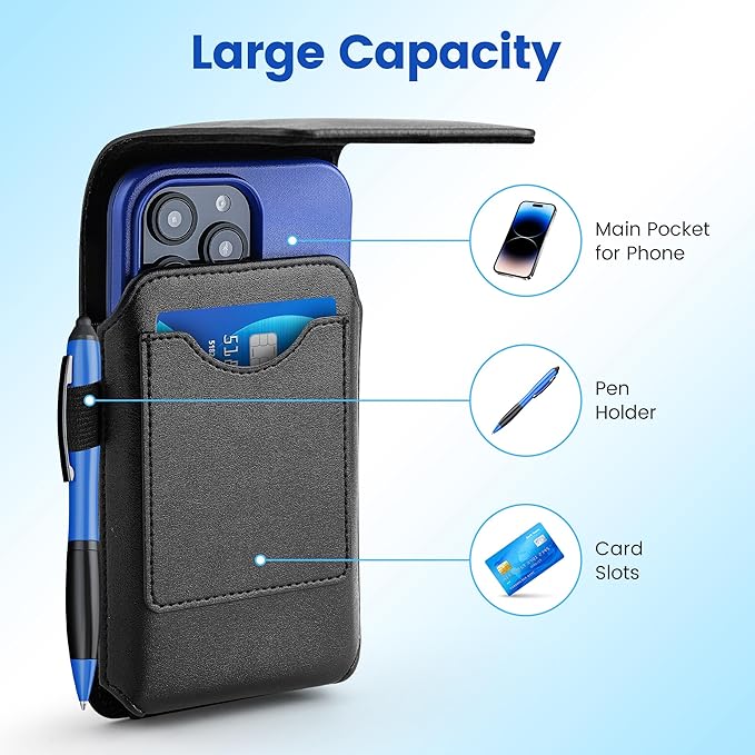 Mopaclle Phone Holster with Rotating Belt Clip, Rugged Cell Phone Belt Holder for Galaxy S25/S24/S23/S22 Ultra, Note 20 Ultra, A56, F36 Series – Fits with Case On, for Men Women