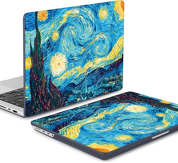 Mektron Case for MacBook Pro 16" M4 A3403 A3186 M3 A2991 M2 A2780 M1 A2485 (2021/2023/2024) Pro/Max with Touch ID, Hard Shell Plastic Laptop Cover Keyboard Cover Screen Protector, Abstract Starry Sky