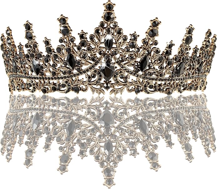 Gold Crown for Women Crystal Princess Tiaras Rhinestone Queen Headband Wedding Bridal Hair Accessories Birthday Prom Pageant Party Coming of Age Ceremony Photo Props