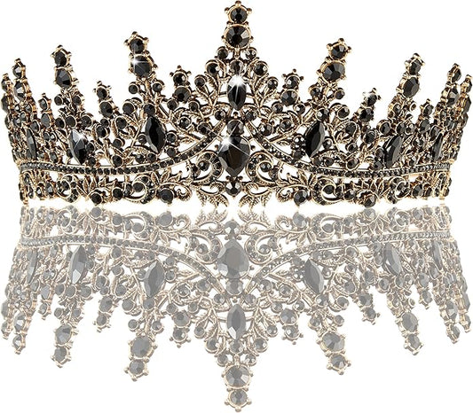 Gold Crown for Women Crystal Princess Tiaras Rhinestone Queen Headband Wedding Bridal Hair Accessories Birthday Prom Pageant Party Coming of Age Ceremony Photo Props