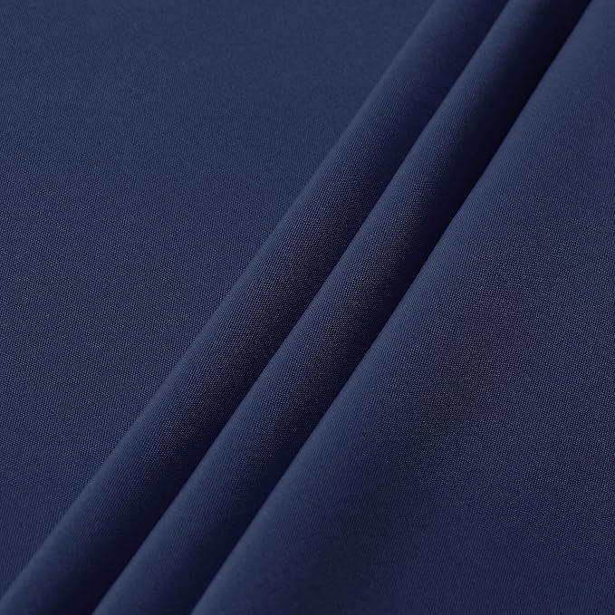 sancua Round Tablecloth - 70 Inch - Water Resistant Spill Proof Washable Polyester Table Cloth Decorative Fabric Table Cover for Dining Tables, Buffet Parties and Camping, Navy