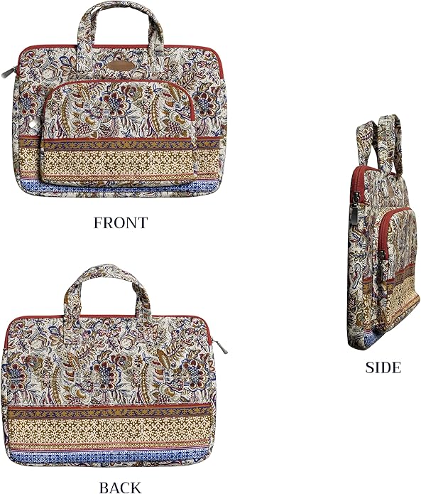 Maison d'Hermine Laptop bag with front pocket Stain and water repellent Cotton canvas