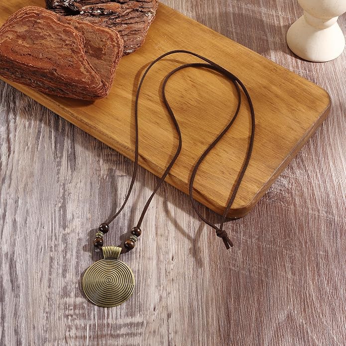 Coiris Layer Chunky Wood Beaded Necklace Exaggerated Statement Bead Collar Necklace Bib Necklaces