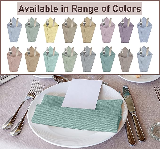Ruvanti Cloth Napkins Set of 12, 18x18 Reusable Napkins Cloth Washable, Soft & Durable Table Napkin, Poly Cotton Fabric Dinner Napkins for Parties, Christmas, Thanksgiving, Weddings - Teal