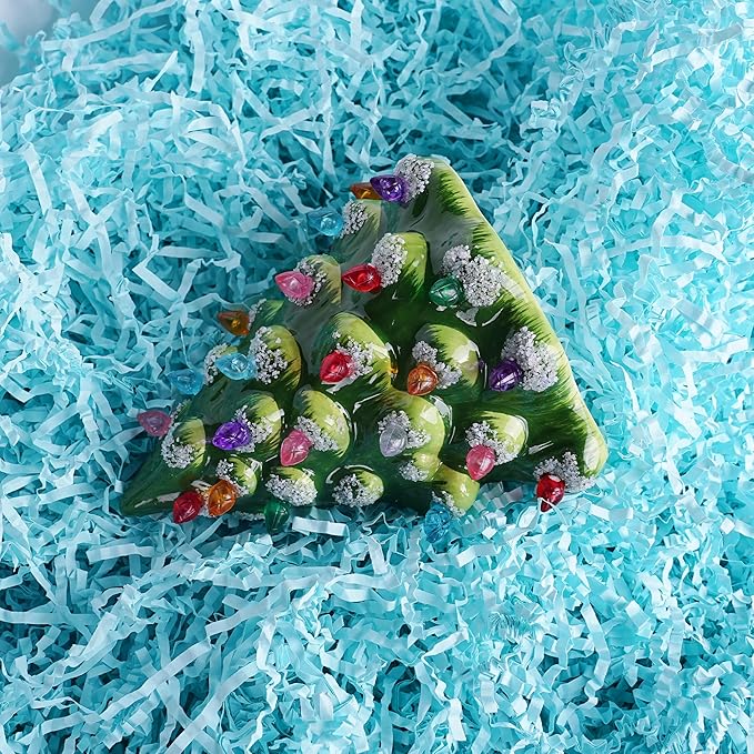 Uptotop 1/2LB Blue Crinkle Cut Paper Shred Filler for Gift Wrapping Basket Filling, Birthday, Christmas, Thanksgiving, Wedding, Mother's Day
