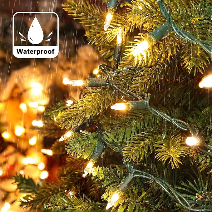 Joomer Mini Christmas String Lights - Total 39 FT 200 LED Plug-in String Light, Connectable Waterproof Fairy Lights for Indoor Outdoor Decor, Patio, Home,Christmas Decoration - Warm White
