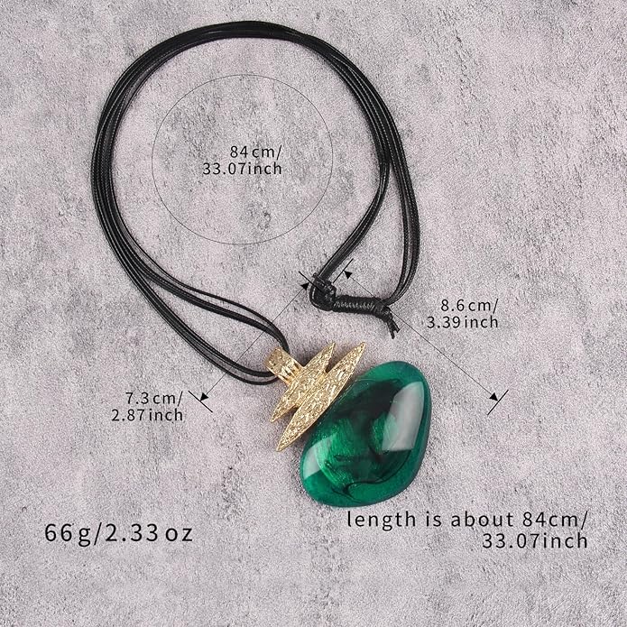 Boho Leather Necklace Women Bohemian Brown Circle Pendant Necklace Choker Long Necklaces for Women Boho Ring Large Pendant