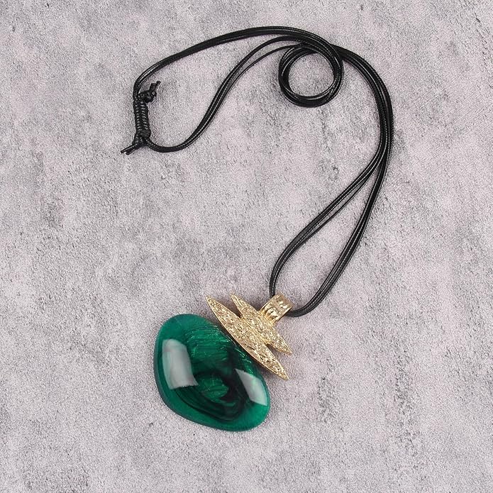 Boho Leather Necklace Women Bohemian Brown Circle Pendant Necklace Choker Long Necklaces for Women Boho Ring Large Pendant