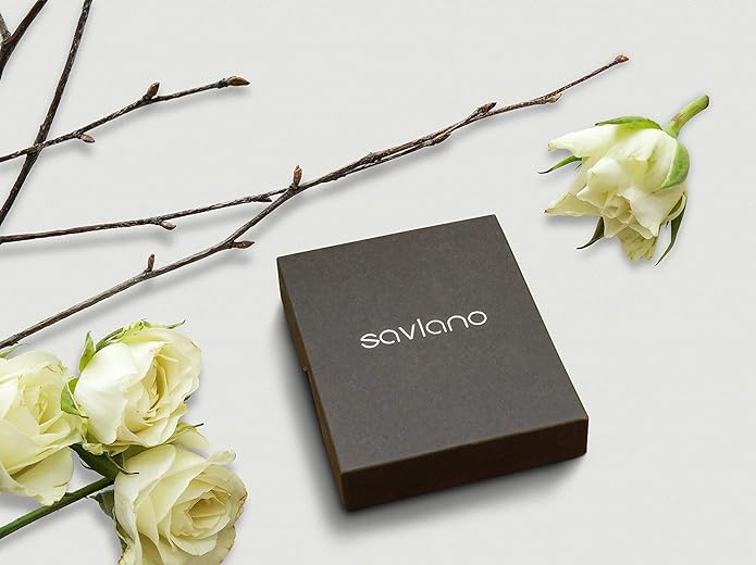 Savlano 14K White Gold Plated Inside Out Crystal Hoop Earrings For Women Comes With Savlano Gift Box