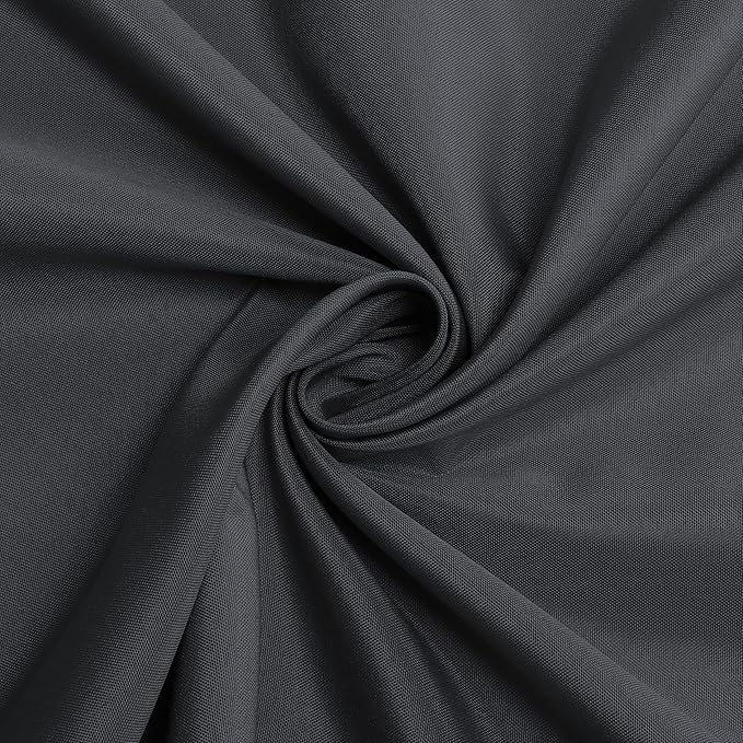 sancua Round Tablecloth - 108 Inch - Water Resistant Spill Proof Washable Polyester Table Cloth Decorative Fabric Table Cover for Dining Tables, Buffet Parties and Camping, Grey