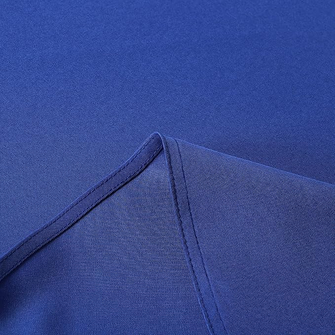 sancua Round Tablecloth - 48 Inch - Water Resistant Spill Proof Washable Polyester Table Cloth Decorative Fabric Table Cover for Dining Tables, Buffet Parties and Camping, Royal Blue