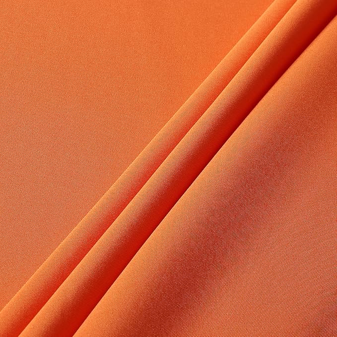 sancua Round Tablecloth - 120 Inch - Water Resistant Spill Proof Washable Polyester Table Cloth Decorative Fabric Table Cover for Dining Tables, Buffet Parties and Camping, Orange