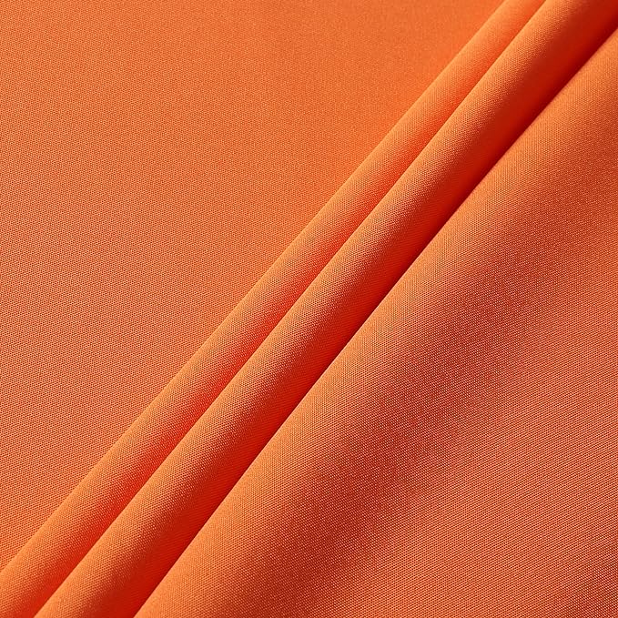 sancua Round Tablecloth - 80 Inch - Water Resistant Spill Proof Washable Polyester Table Cloth Decorative Fabric Table Cover for Dining Tables, Buffet Parties and Camping, Orange