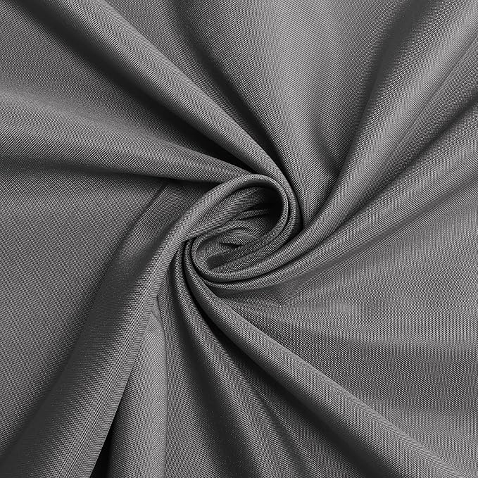 sancua Round Tablecloth - 120 Inch - Water Resistant Spill Proof Washable Polyester Table Cloth Decorative Fabric Table Cover for Dining Tables, Buffet Parties and Camping, Light Grey
